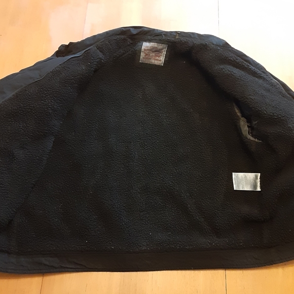 LEVI MILITARY SHERPA LINED TRUCKER ZIP UP BLACK DENIM JACKET MENS SIZE XXL - Picture 6 of 16